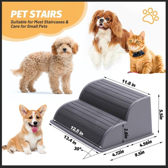 2-Step Modular Dog Ramp  (6-Pack, Grey) - Picture 2 of 9